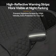 1pc Magnetic Windshield Cover With Reflective Strip - All-Season Use, Protects Against Snow, Frost, Rain, Fallen Leaves, Bird Droppings And Tree Pollen - Scratch-Resistant, Easy Installation, Suitable For SUV, Truck, Van, Car (Essential For Spring And Winter) - A - View 7