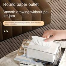 1PC Transparent Minimalist Acrylic Tissue Box - Minimalist Design, Suitable For Bathroom And Living Room Decor - Multicolor - View 3