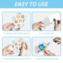 Personalized ID Set With Lanyard, Featuring A Retractable ID Holder, Retractable Clip, And Detachable Neck Lanyard, Vertical Design, Suitable For Women, Nurses, Doctors, Students, And Teachers (Spring Flower Design) - Spring Flowers - View 4
