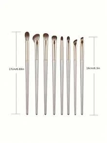 8/5/2/1pc Champagne Gold Eyeshadow Brush Set, Soft Makeup Brushes, Eye Makeup Brushes, Beginner Nose Contour Blending Brush, Fine Eyeliner Brush, Pointed Eyebrow Brush, Makeup Tool Set - Gold - View 7