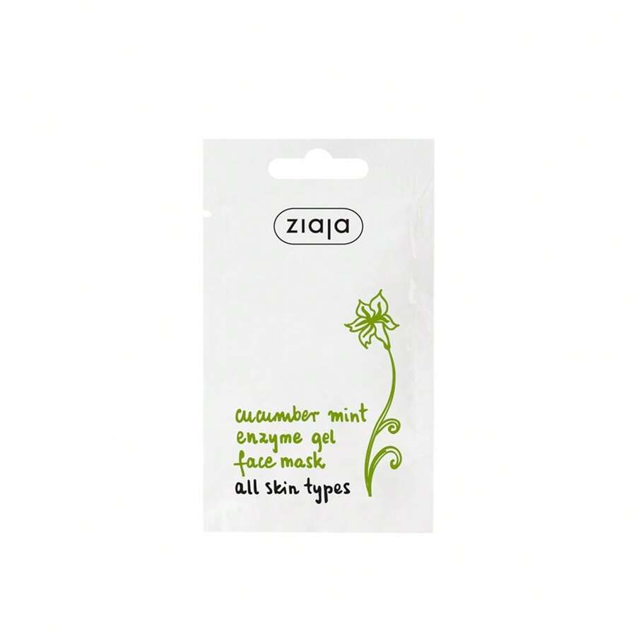 Ziaja Gurka & Mint Ansiktsmask i Gel med Enzymer 7 ml – Enzymatisk Exfoliering, Åtfuktar Huden - Gurka - Visa 1