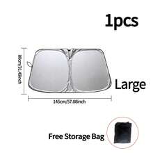 Portable Car Sunshade, Upgraded Thickened UV Protection. One-Piece Windshield Sunshade, Easy Installation, Foldable Storage. Efficient Heat Insulation And UV Protection, Effectively Blocks Strong Light And Ultraviolet Rays. - A - View 13
