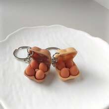 2pcs/3pcs Mini Egg Carton Keychain, Cute 4-Slot Egg Box Pendant, Realistic Food Charm, Kawaii Y2K Bag Accessory, Suitable For Women, Girls, Student Rewards, Farm Souvenir - Multicolor - View 10