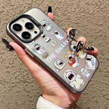 Cartoon Cute Shark Pattern Laser Phone Case For IPhone 17 16 15 14 Pro Max Plus 17 Air 13 12 Mini 11 Pro Max Shockproof Covers - CH-黑 SYKT 3 - 查看 5