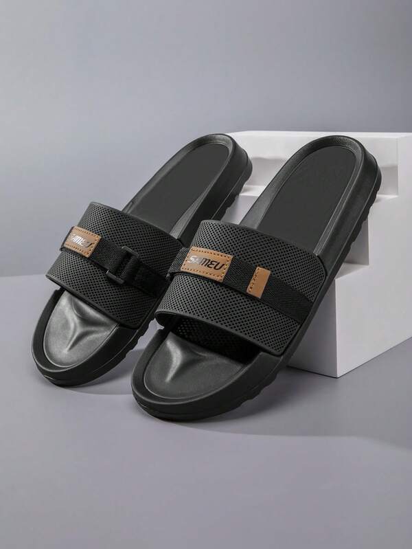 Men's Breathable Fashion Sandals, Hollow Mesh Design, Non-Slip Beach Vacation Casual Versatile Sandals