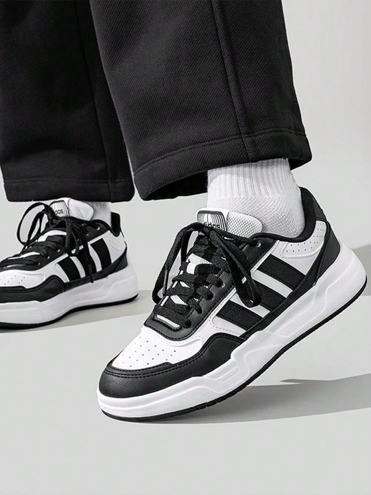 Adidas Lite Baller 1.5 Comfortable Versatile Low-Top Sneakers Unisex Black & White - Black and White - View 1
