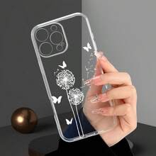 1件彩色透明TPU手機殼，花卉圖案與蝴蝶元素，適用於 16/16 Pro/16 Pro Max/16 Plus/7/8/7 Plus/8 Plus/X/Xs/Xr/Max/11/11 Pro/11 Pro Max/12/12 Pro/12 Pro Max/12 Mini/13/13 Pro/13 Pro Max/13 Mini/14/14 Pro/14 Plus/14 Pro Max/15/15 Pro/15 Plus/15 Pro Max/17/17 Pro/17 Pro Max/17 Ai，春季禮物 - 彩色 - 查看 5