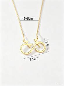 suteyi Bicycle Necklace Infinity Symbol Bike Pendant Minimalist Cyclist Jewelry Bicycle Necklace Cycling Enthusiast Necklace Cyclist Gift - Multicolor - View 7