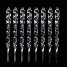 12 PCS Tree Decoration Crystal Pendants Ornaments - Hanging Acrylic Snowflakes And Icicle Ornaments With Pendants Tree New Year Party Decoration Supplies - Multicolor - View 2