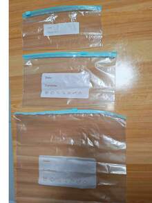 45入可重複使用食物儲存袋（3種尺寸），加厚冷凍保鮮袋家用，防水拉鍊食物保存袋，PE材質，透明可標記，適合長期食物儲存與收納 - 彩色 - 查看 10