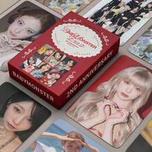 55張 K-POP BABY/MONSTER 3rd Album CHOOM 主題 Lomo 卡，AHYEON、RUKA、PHARITA、RORA、ASA、CHIQUITA K-Pop 明星卡，團體與個人盒裝卡片收藏，一套雙倍喜悅 - 單件 - 查看 9