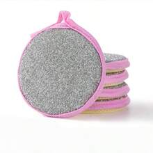 Dishwashing Sponge Scrubber Double-Sided Sponge Brush Magic Cleaning Cloth Non-Stick Oil Dishcloth Scrubbing Pad - Sponge - View 1