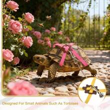 2pcs/Set(Single Item + Bell) Adjustable Soft Anti-Bite Portable Multifunctional Pet Walking Outdoor Walking Turtle Traction Belt Reptile Control Rope Outdoor Travel Home Halloween Christmas Gift. Hamster Accessory Guinea Pig Accessories Hamster Reptile Accessories - Multicolor - View 3