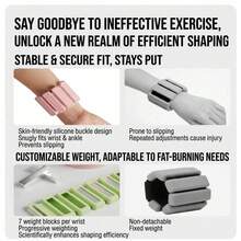 1/2pcs Adjustable Weighted Wrist And Ankle Bands, 2/3lbs Per Pair, With Removable Adjustable Weights, Precisely Match Fat Burning Needs, Suitable For Daily Exercise, Running, Yoga, Gym, Pilates And Strength Training - Striped - View 4