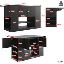 Mobile Storage Islands - Black - View 5