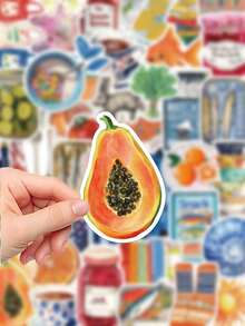 50PCS, Retro Art Graffiti Mobile Phone Stickers, PVC Material, Creative And Aesthetic Design Sticker, Suitable For Mobile Phone Cases, Tablets, Laptops, Suitcases, Cars, Notebooks, Handwritten Diaries, Scrapbook Supplies - 50pcs - View 9