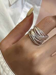 1pc Women's Everyday Ring, Wedding Engagement Party Jewelry, Valentine's Day Gift - 1# - View 7