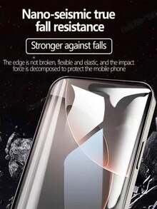 ZYONS 2pcs Dust-Proof Hydrogel Screen Protector, Compatible With IPhone 17 Pro Max 6.9 Inch, Compatible With 17 Pro/17/17 Air/16 Pro Max/16/16 Pro/16 Plus/15 Pro Max/15/15 Pro/15 Plus/14 Pro Max/14/13 Pro Max/12/11, High Definition Transparent Gel Film, Supports Fingerprint Unlock, Ultra-Thin Self-Healing - Clear - View 3