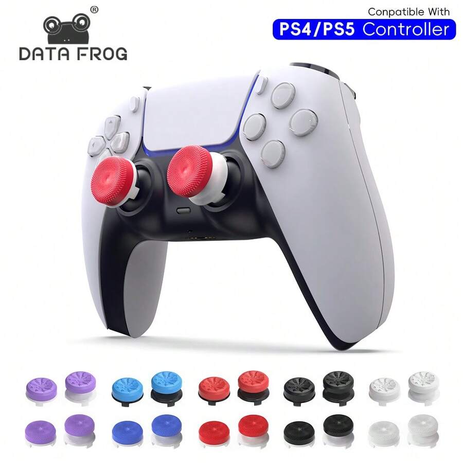 DATA FROG Thumbstick Caps For PS 5 And PS 4, Anti-Slip Silicone Joystick Covers Compatible With PlayStation 5 Controllers - View 1