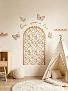 1 Set Floral Bow Arch Wall Decals, Baby Room Decorative Stickers, Soft Removable, Easy To Apply, Baby Shower Decoration, Children's Room Decor, Baby Gift, Nursery Decoration - Multicolor - View 7