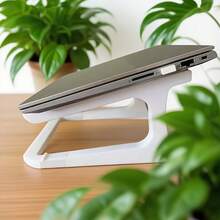 1pc 3D Printed Laptop Stand, Laptop Height Adjustable Cooling Stand, Neck Protection Design, Stable Support, Efficient Heat Dissipation, Suitable For Long-Term Use, Reduce Head Tilt, Back To School, Dorm Essentials, Home Office, School Supplies, Office Supplies - Multicolor - View 3