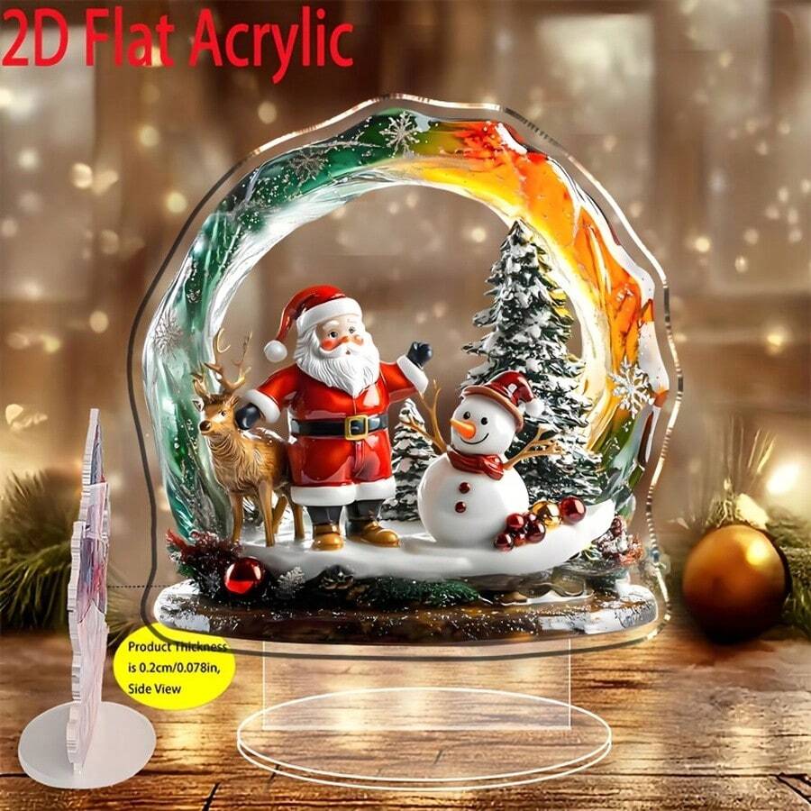 2D Flat Design, One-Piece 2D Acrylic Christmas Tree Decoration ...