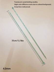 Colorful Crystal Straight Knitting Needles, 4.0-10.0mm Multiple Sizes Available, Polished Smooth Needle Body, Easy For Beginners To Operate, Home Stress Relief DIY Knitting Tool, Specifically Designed For Knitting Scarves, Sweaters, Shawls, Essential Yarn Craft Tool For Home Knitting Enthusiasts And Beginner Knitters - Crystal Knitting Needle - View 16