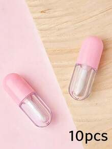 XD 10件/5件/1件迷你旅行用底妝/精華液分裝瓶，附刷頭，防漏便攜化妝品容器，適用液態底妝，透明玻璃設計，旅行必備，適合度假與夏季出遊 - 彩色 - 查看 9