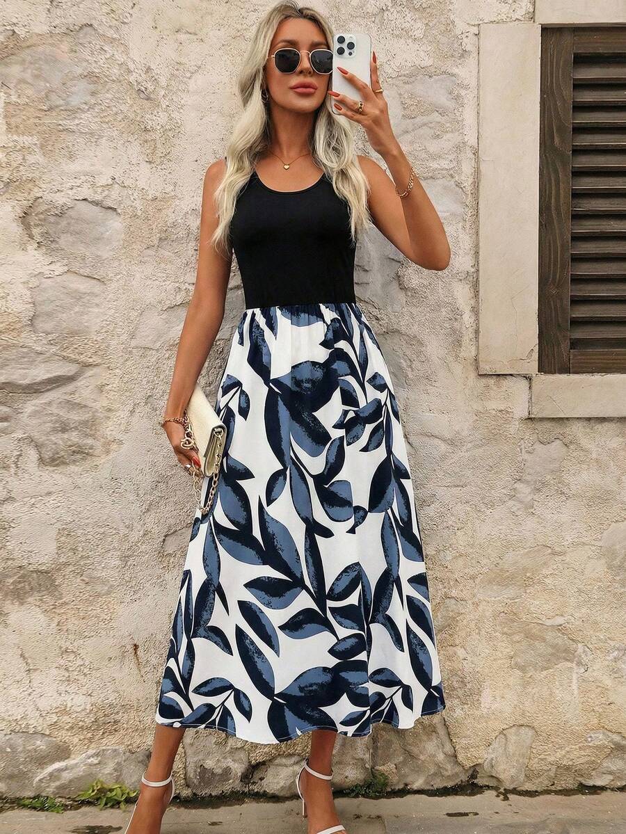 QDEQ Popular Women's Short Dress - 黑色 3 - 查看 1