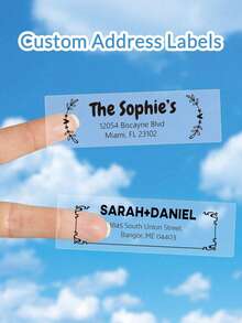 (100-1000 Labels) 0.75in X 2.5in Transparent Personalized Return Address Labels - Custom Mailing Labels On Sheets - Self-Adhesive Return Stickers For Envelopes With Crisp Printing - Transparent - View 3