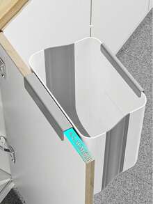 1pc Foldable Hanging Trash Can, Suitable For Kitchen Cabinet Doors, Can Be Hung On Walls, Used For Storing Food Scraps, Also Can Be Used As Trash Bag Storage Rack, Suitable For Bathrooms, Kitchen Cabinets, Desk Drawers, Bedrooms And Other Places. Multi-Functional Bathroom Trash Can, Suitable For Kitchen And Home Environments. - Multicolor - View 7