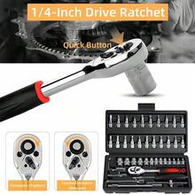46PCS Socket Wrench Set | Premium CR-V Steel | 72-Tooth Quick Ratchet | Multi-Purpose Mechanic Tool Kit For Car Repair & Household | Portable Storage Case Included For Car Maintenance & Home DIY - View 6