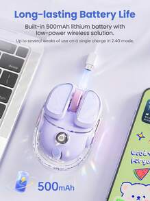 EWEADN Q9 Wireless Mouse For Girls, Silent Bluetooth Laptop Office Gaming Small Hand Rechargeable Mouse - View 11
