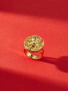 Mgyi Bohemian Style Round Scroll Radial Hollow Adjustable Ring, Suitable For Women's Daily And Party Wear - PJZ-187 - View 4