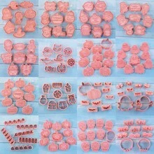 6/8/10 Pcs Halloween Cookie Cutters - Pumpkin, Ghosts, Gothic Skull Shaped Cookie Molds For Mexican Day Of The Dead, Day Of The Dead, Halloween Party Decoration - Multicolor - View 10