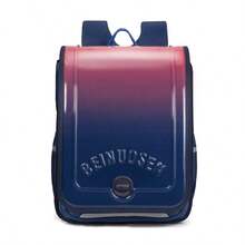 Beinuosen 1 buah Ransel Poliester Motif Huruf Unisex dengan Penutup Resleting, Tas Sekolah Minimalis Lucu dengan Warna Gradien, Cocok untuk Perjalanan Musim Semi/Panas, Jalan-jalan, dan Musim Kembali ke Sekolah - MultiWarna - View 8