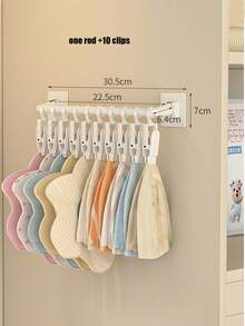 1 pieza Soporte para diademas, organizador de coleteros y gomas para el cabello montado en la pared, soporte adhesivo sin perforación para diademas, estantes de almacenamiento y exhibición de diademas para niñas o mujeres - Blanco - Ver 9