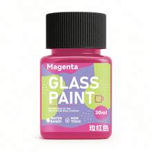 12 Colors 30ML Glass Paint Set, DIY Stained Glass Painting Kit For Glass Art, Hand-Painted Graffiti, Outline Drawing & Creative Decorative Painting, Waterproof Vibrant Pigment Paint For Crafts, Home Decor & Art Projects - Sets - View 12