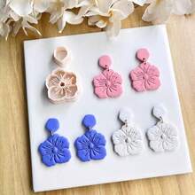 Bohemian Style Flower Soft Clay Earring Mold DIY Handmade Earring Cutter Flower Shaped Mold - Apricot - View 2