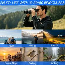 10-30x50mm Zoom Binoculars For Adults, High Power HD Professional Telescope HD Prism With FMC Lens, For Bird Watching, Hunting, Outdoor, Hiking - Binoculars - View 6