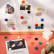 RIMEMO 16PCS Colorful Round Magnets Set, 20mm Small Magnetic Pins, Random Color Fridge Magnets For Office, Home, School, Whiteboard, Bulletin Board - A - View 6