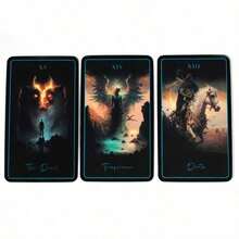 1 buah Tarot Kerajaan Suci Kartu Tarot Misterius Kartu Permainan Ramalan untuk Pesta dan Pertemuan - Hitam - View 5