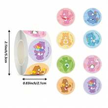 CARE BEARS 500pcs/Roll Cute Cartoon Bear Pattern Sticker Set, Suitable For DIY Scrapbook, Photo Album, Reward Stickers, Guitar, Phone, Computer, Skateboard, Luggage, Etc., Multiple Colors Available, Suitable For Teenagers And Adults Birthday, Graduation Gifts - Multicolor - View 6