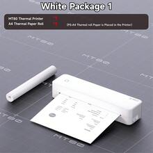 ORICO New Upgraded MT80 Portable Thermal Printer, Inkless Thermal Printer, A4 Thermal Printer, Includes: 1 Roll A4 Thermal Paper/200 Sheets Thermal Folding Paper, Built-In Adjustable Paper Tray/Slot, Can Print Various Documents - Multicolor - View 13