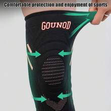 1pc Elastic Knit Knee Sleeve, Breathable Compression Sports Knee Support, Suitable For Running, Weightlifting, Cycling, Fitness Training, Unisex - Black - View 8