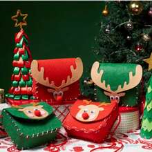 Handmade Sewing Fun, 4pcs Sewing Kit, DIY Beginner Craft Arts Simple Fun Sewing Set, DIY Art Kit Sewing Bag Deer Bag (1 Set) Handmade Gift - Multicolor - View 1