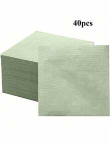 20/40/80pcs Double Layer Sage Green Cocktail Napkins, Disposable Paper Napkins, Folded Size 10*10 Inches, Suitable For Dinner, Wedding, Birthday Party, Bridal Shower, Anniversary, Reception And Other Events - Sage Green - View 11