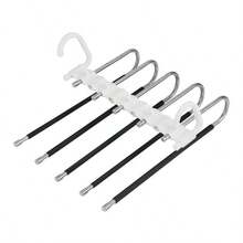 1pc Space-Saving 9-Tier Metal Pants Rack, Non-Slip Stainless Steel S-Shaped Closet Organizer With Hooks, Suitable For Leggings And Long Pants, Wardrobe Accessory | Sturdy Clothing Rack | Durable Metal Hanger - Multicolor - View 14