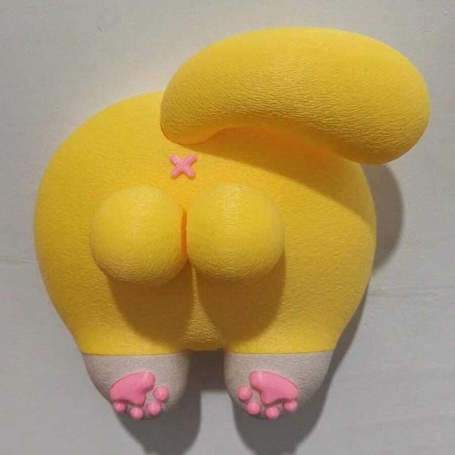 1pc 86 Switch Cover [Giant Egg Cat] Cat Butt Switch Panel Home Decor 3D Printed Switch Cover Creative Ornament - Cat Butt Lid Switch - View 1
