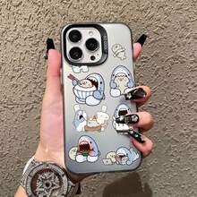Cartoon Cute Shark Pattern Laser Phone Case For IPhone 17 16 15 14 Pro Max Plus 17 Air 13 12 Mini 11 Pro Max Shockproof Covers - CH-黑 SYKT 3 - 查看 6